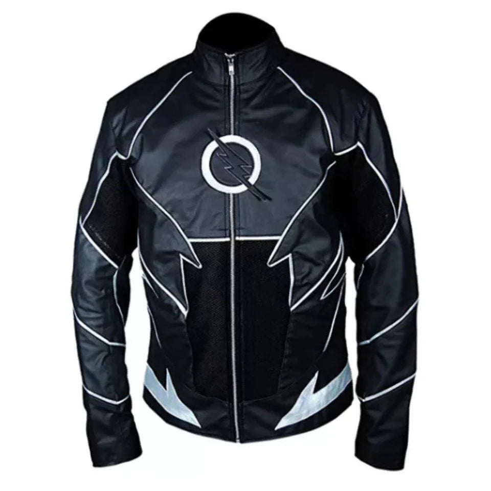 Winter Charcoal Black Racer Premium Sheepskin Leather Jacket For Men