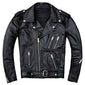 Classic Black Brando Motorcycle Premium Cowhide Leather Jacket For Men
