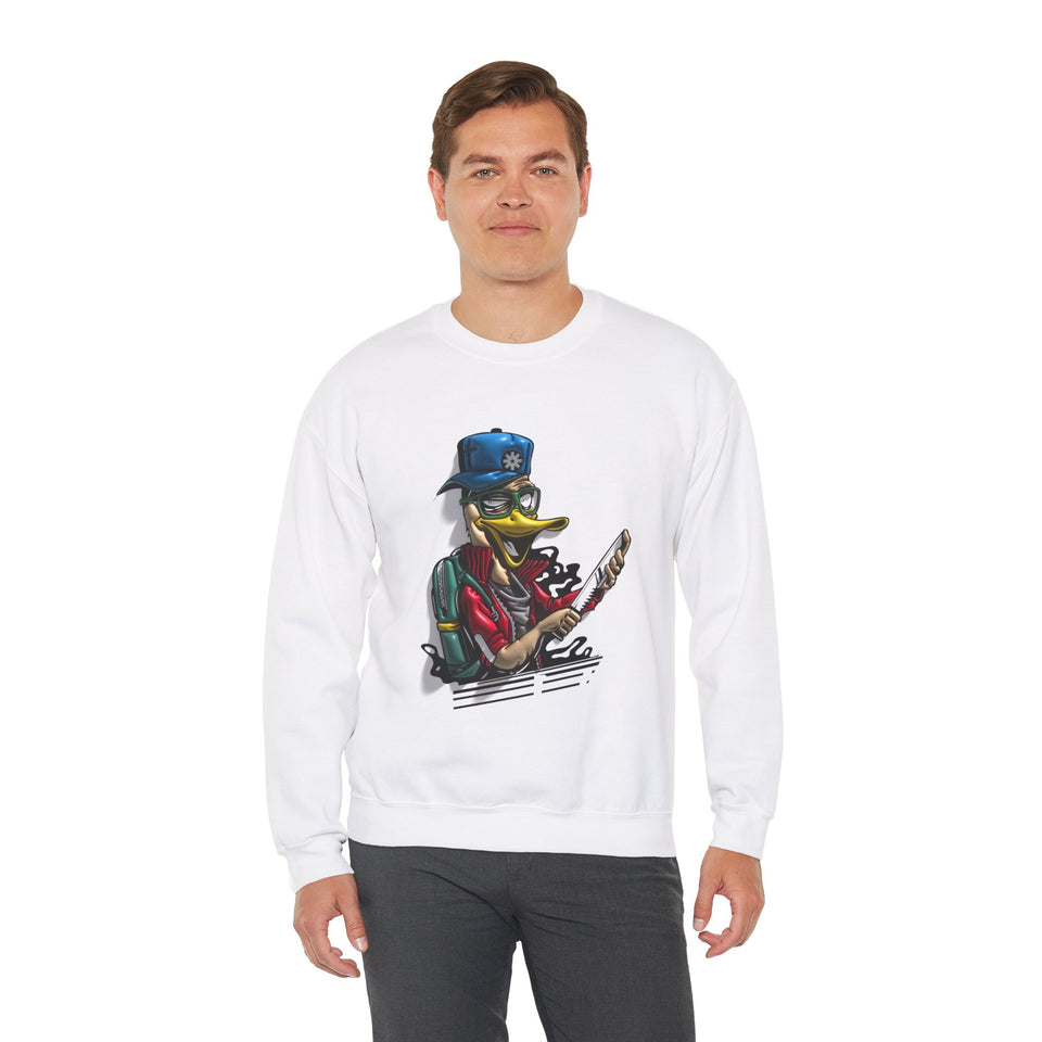 Funky Duck - Men's Heavy Blend™ Crewneck Sweatshirt