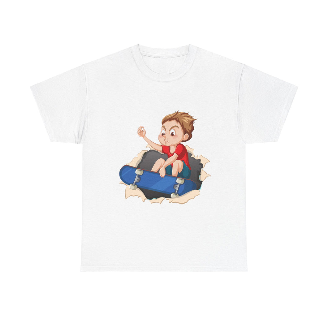 Cute Skater Boy - Unisex  Heavy Cotton Tee
