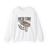 Fresh Start Rebirth, Rich In Immortality - Unisex Heavy Blend™ Crewneck Sweatshirt