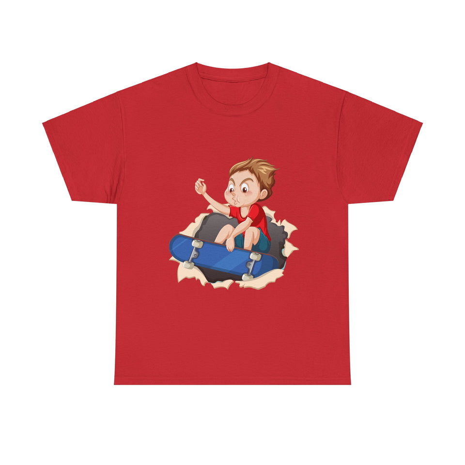 Cute Skater Boy - Unisex  Heavy Cotton Tee
