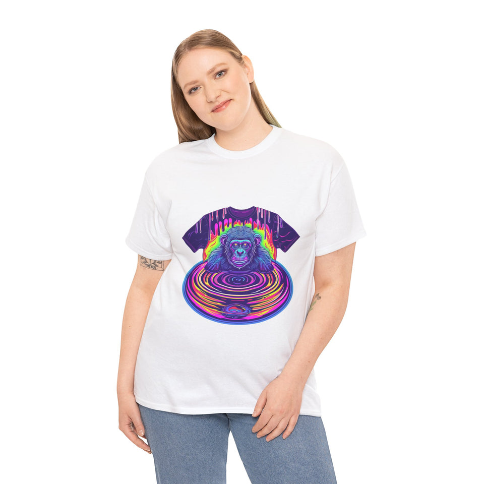 Rainbow Monkey Friendly Club- Unisex Heavy Cotton Tee