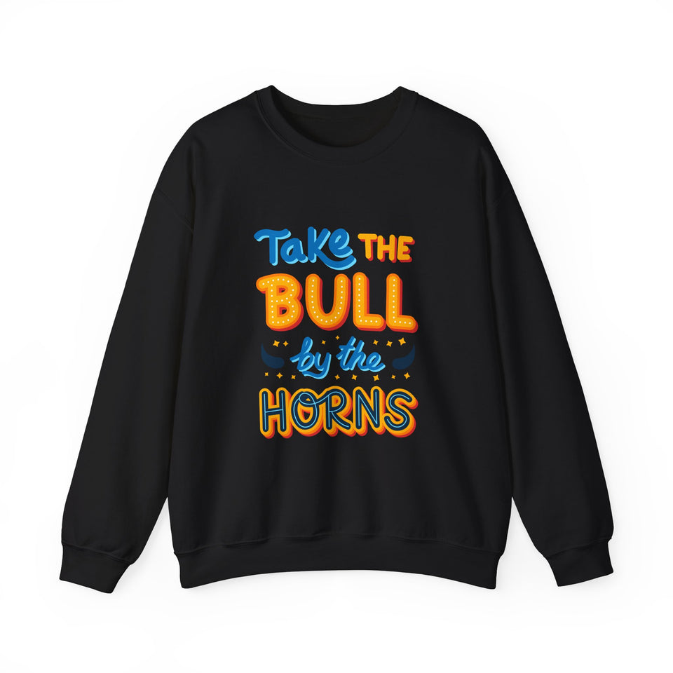 Take THE BULL by the HORNS - Unisex Heavy Blend™ Crewneck Sweatshirt