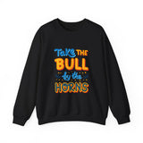 Take THE BULL by the HORNS - Unisex Heavy Blend™ Crewneck Sweatshirt