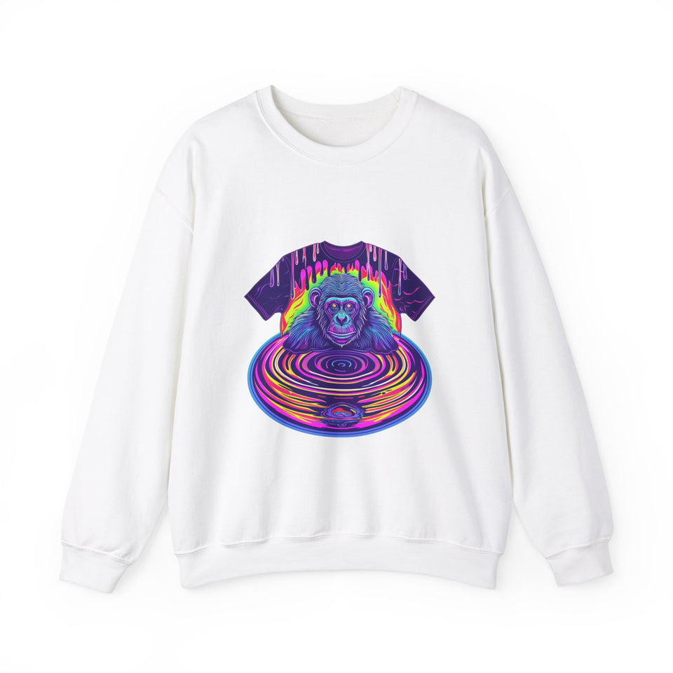 Rainbow Monkey Friendly Club - Unisex Heavy Blend™ Crewneck Sweatshirt