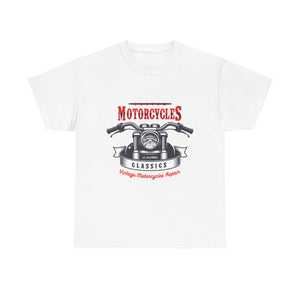 Vintage Motorcycles Repair - Unisex Heavy Cotton Tee