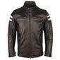 Black Vintage Motorcycle Pure Sheepskin Leather Biker Jacket For Men