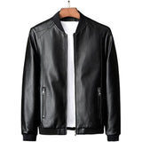 Winter Classic Black Pure Sheepskin Leather Bomber Jacket For Men