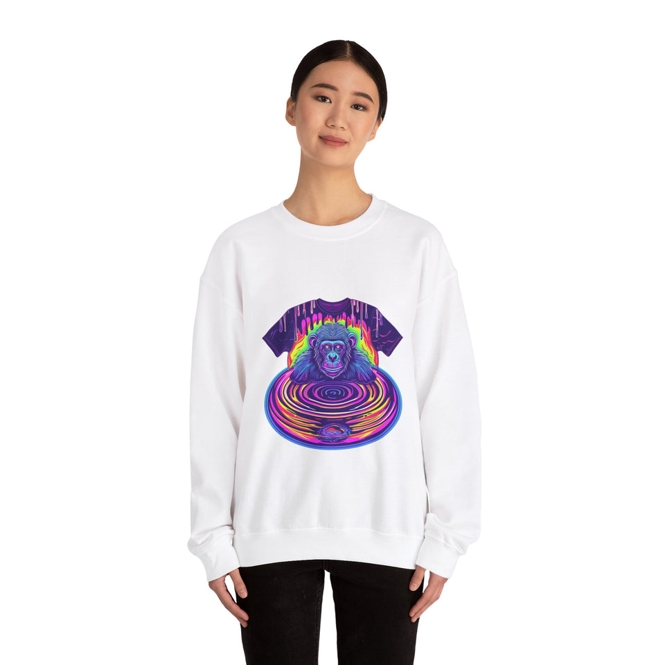 Rainbow Monkey Friendly Club - Unisex Heavy Blend™ Crewneck Sweatshirt