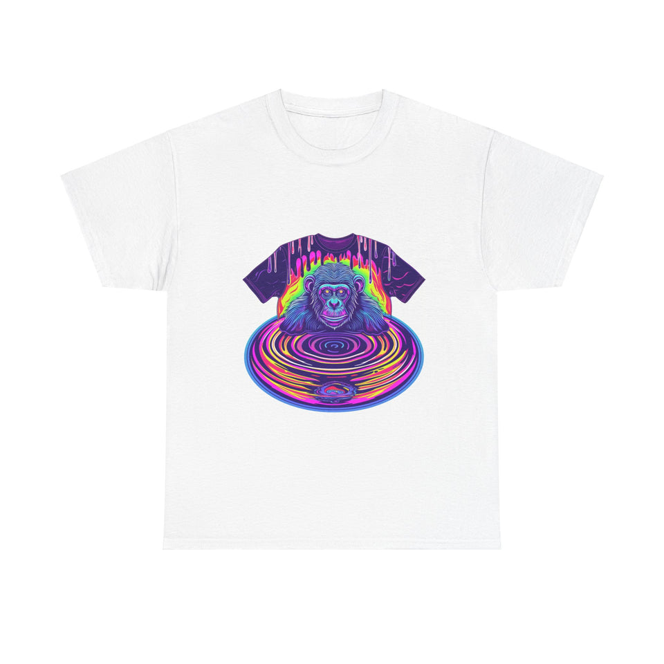 Rainbow Monkey Friendly Club- Unisex Heavy Cotton Tee
