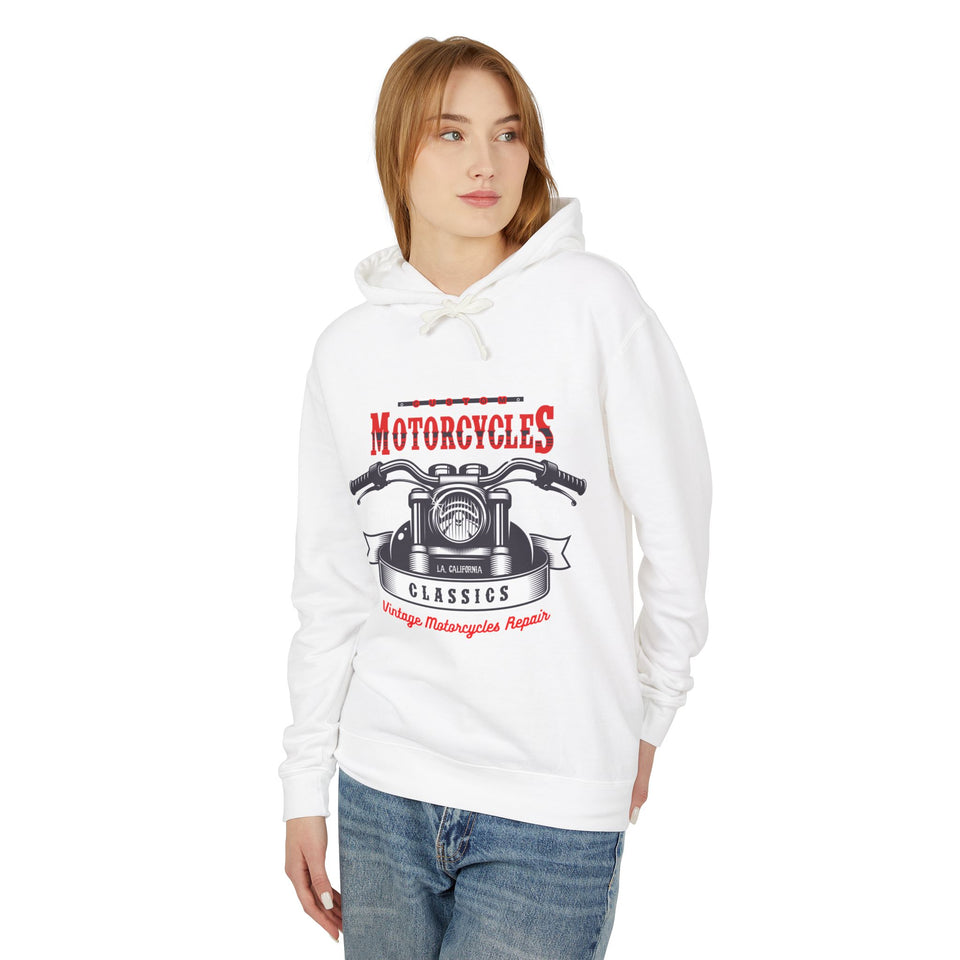 Vintage Motorcycles Repair - Unisex Lightweight Cotton Hoodies