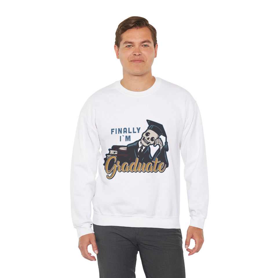 FINALLY I'M Graduate - Unisex Heavy Blend™ Crewneck Sweatshirt