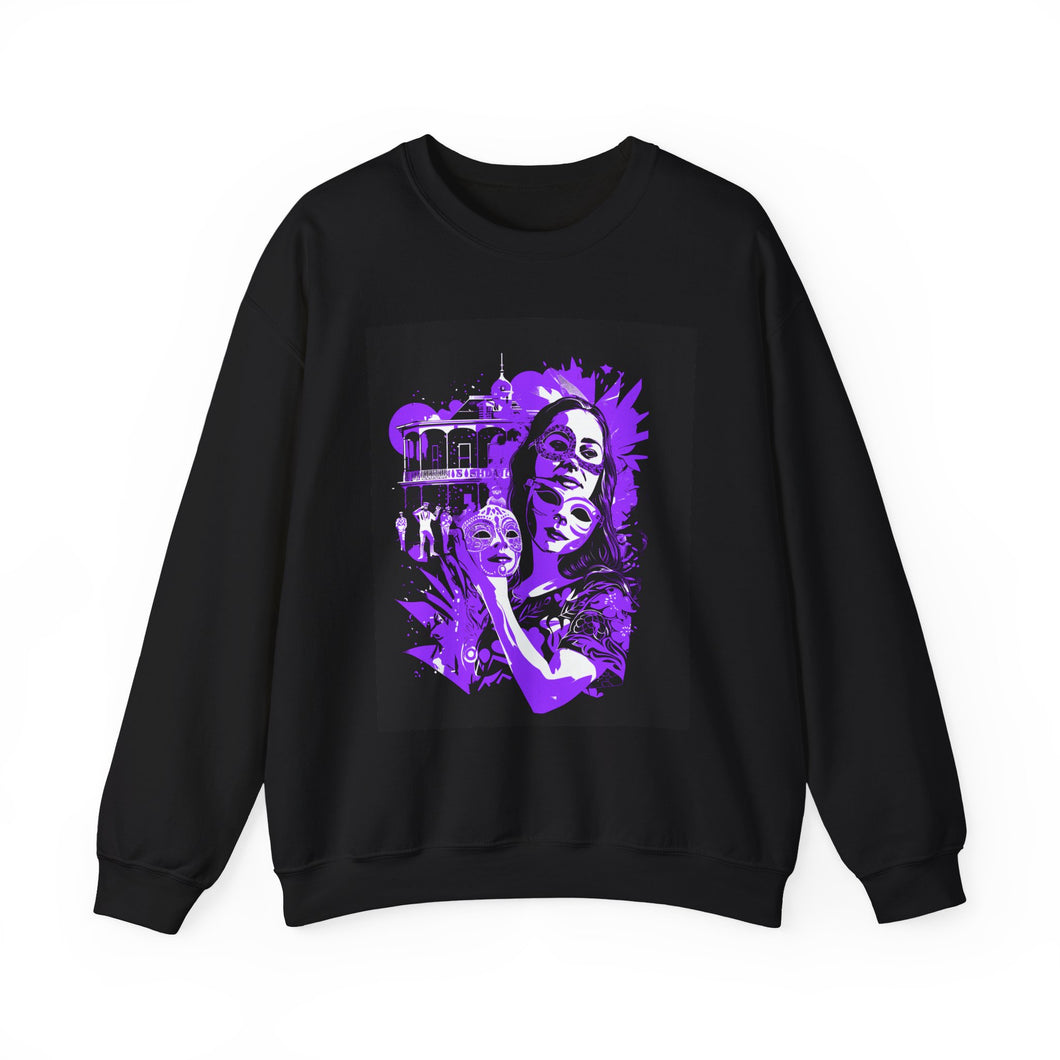 Mask Girl - Unisex Heavy Blend™ Crewneck Sweatshirt