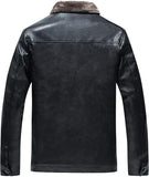 Winter Classic Black Biker Genuine Sheepskin Leather Jacket For Men