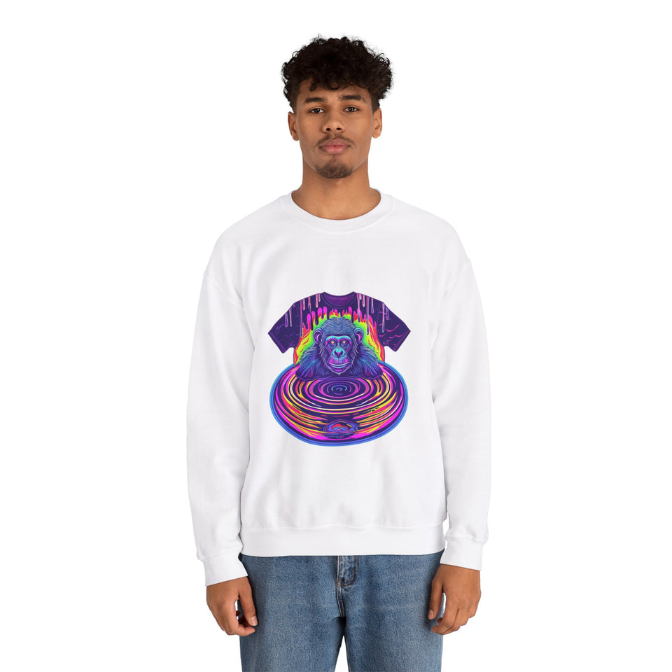 Rainbow Monkey Friendly Club - Unisex Heavy Blend™ Crewneck Sweatshirt