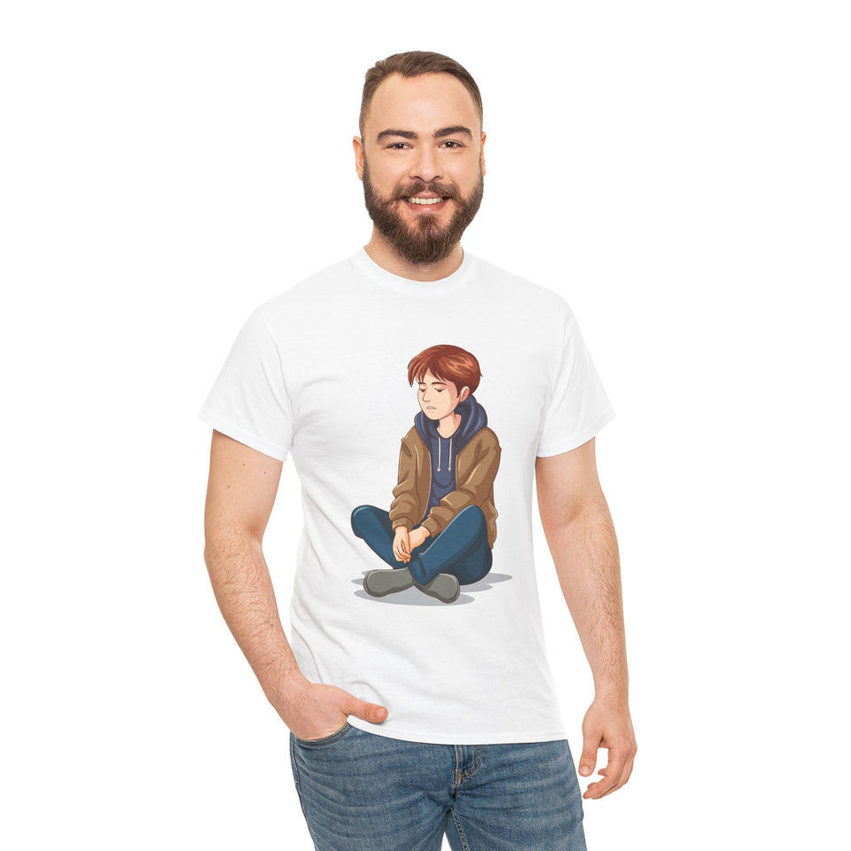 Sad Young Man - Men's Heavy Cotton Tee