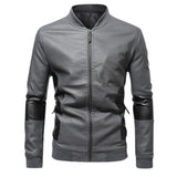 Biker Charcoal-Black Slim-fit Premium Sheepskin Leather Jacket For Men