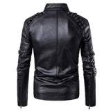 Black Café Racer Asymmetric Premium Sheepskin Leather Jacket For Men