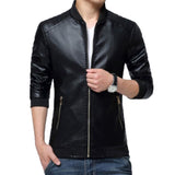 Classic Black Rider slim-fit Genuine lambskin Leather Jacket For Men