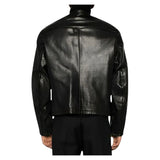 Winter Classy Black Cafe Racer Pure Sheepskin Leather Jacket For Men