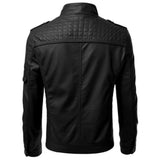 Black Multi-Pocket Motorcycle Premium Sheepskin Leather Jacket For Men