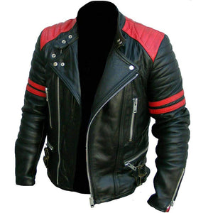 Winter Classic Black Rider Quilted Brando Pure Leather Jacket For Men