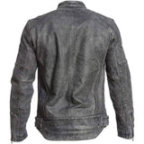 Winter Grey Moto-Racer Vintage Genuine Cowhide Leather Jacket For Men