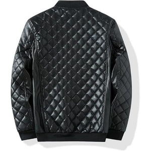 Trendy Black Bomber Pure Sheepskin Biker Style Leather Jacket For Men