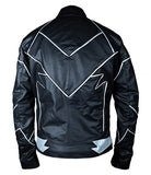 Winter Charcoal Black Racer Premium Sheepskin Leather Jacket For Men