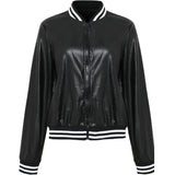 Winter Black Bomber Chic Biker pure Sheepskin Leather Jacket For Women