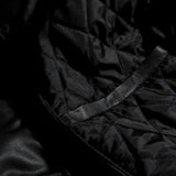 Classic Black Bomber Biker Genuine Sheepskin Leather Jacket For Women