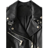 Classic Belted Black Biker Genuine Sheepskin Leather Jacket For Women