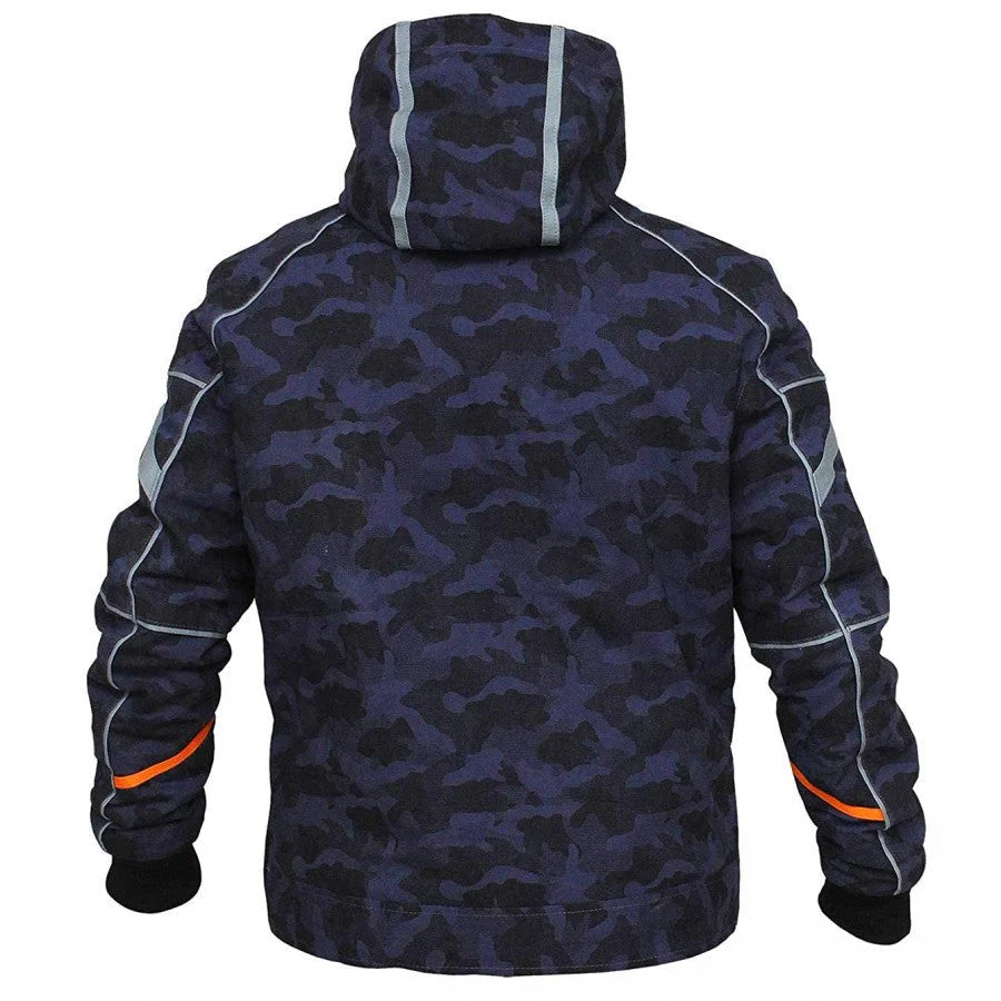 Winter Black Designer Classic Camouflage Cotton Hoodie Jacket For Men