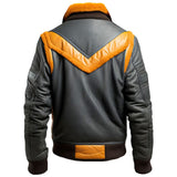 Winter Grey Mustard B3 Aviator Pure Sheepskin Leather Jacket For Men